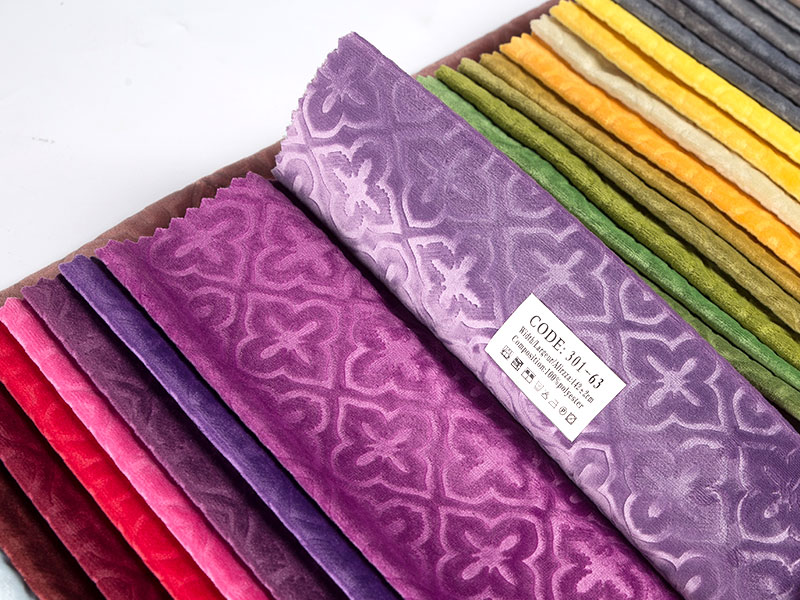 پارچه مخملی برجسته رنگ شده با رنگ بالا برای طراحی داخلی